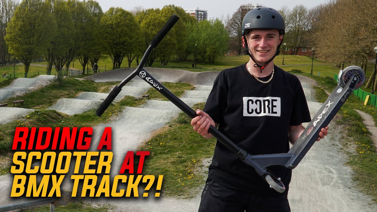 Video: Jamie Hull rides a SCOOTER at a BMX PUMP TRACK?!