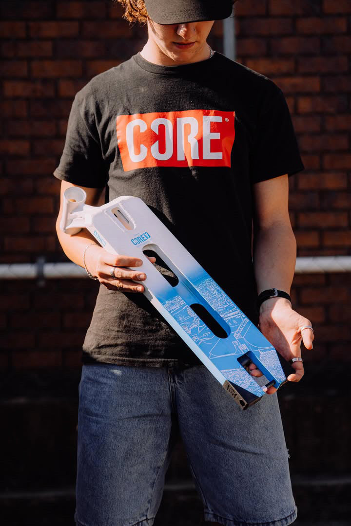 CORE SL2 Corey Sponseller Signature Scooter Deck - White/Blue (LE)