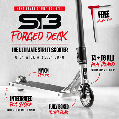 CORE ST3 Complete Stunt Scooter Pro Stunt Scooter Scooters for Kids Scooters for adults Street Scooter Street riding wide deck SL3 Tilt Scooter Aztek Prodigy Scoot Scootering T bars 