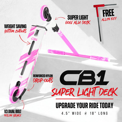 CORE CB1 Beginner Stunt Scooter - White/Pink