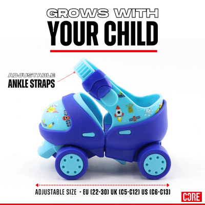 CORE Kids Stomp & Roll Adjustable Learner Skate - Blue