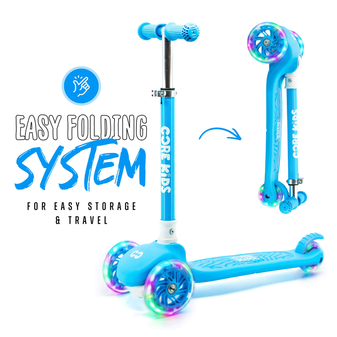 CORE Kids Foldy 3 Wheel Scooter - Blue – CORE Action Sports