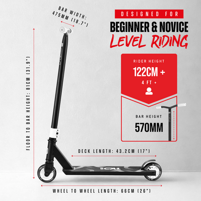 CORE CA1 Beginner Stunt Scooter - Black