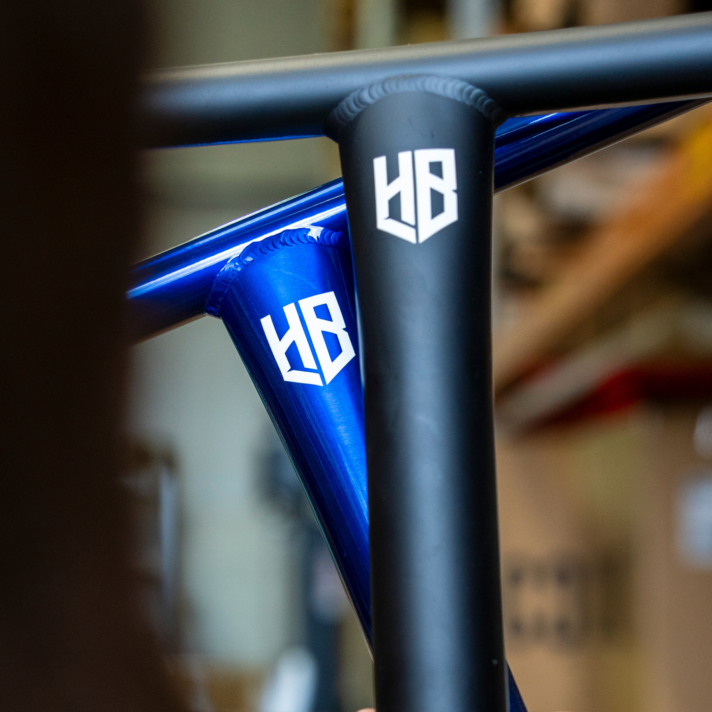 CORE Limited Edition Halfbarz Titanium Stunt Scooter Bars 680mm SCS/HIC - Laser Blue/Raw