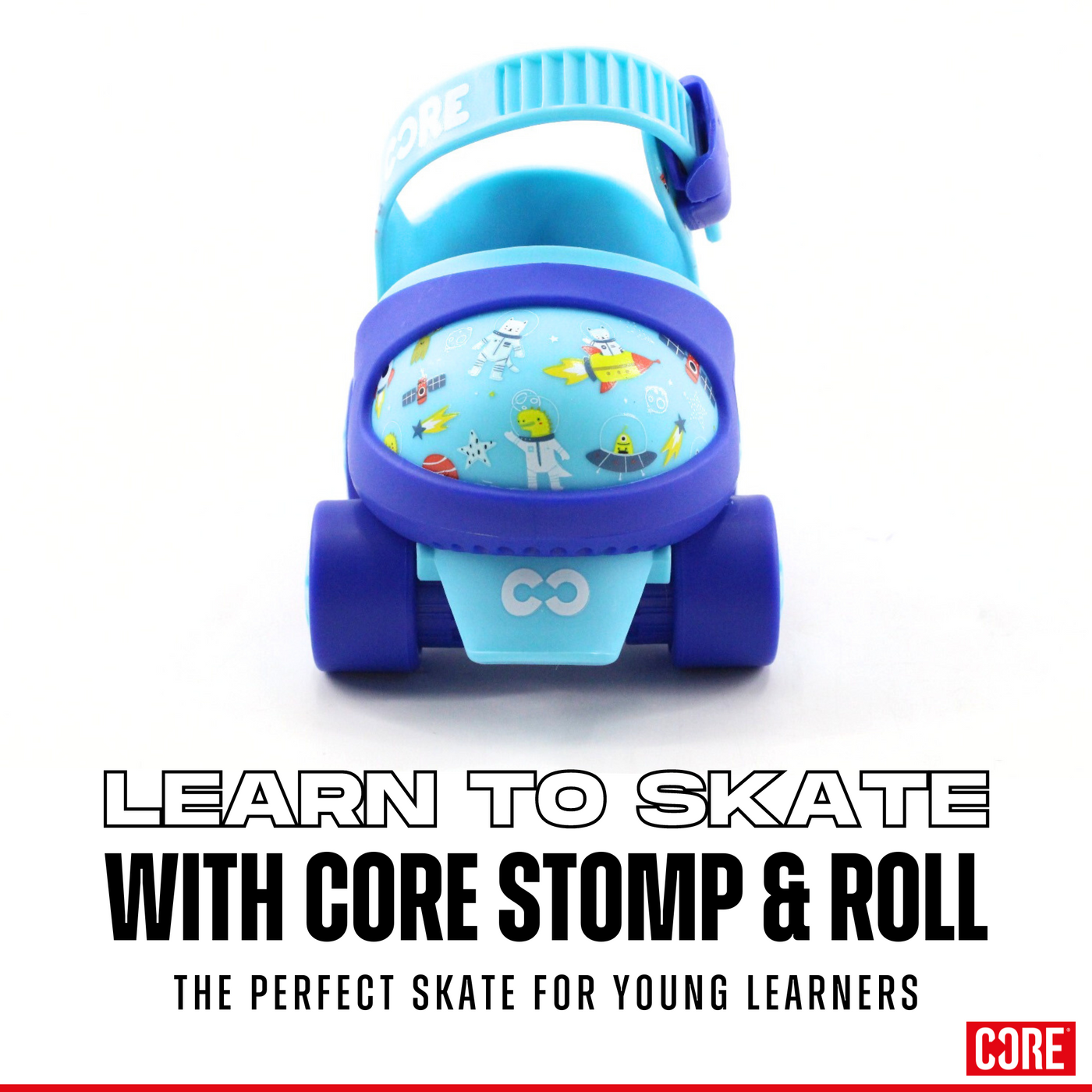 CORE Kids Stomp & Roll Adjustable Learner Skate - Blue