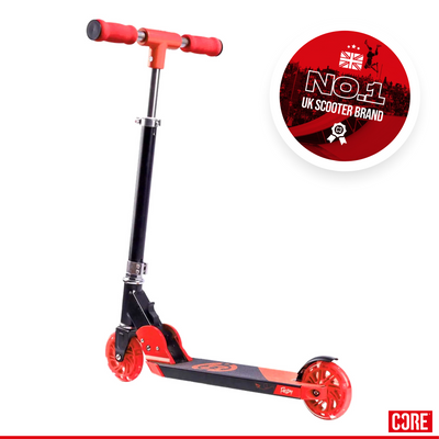 CORE Kids Foldy Black & Red Kick Scooter For Kids I Kick Scooter For Kids Alternate View