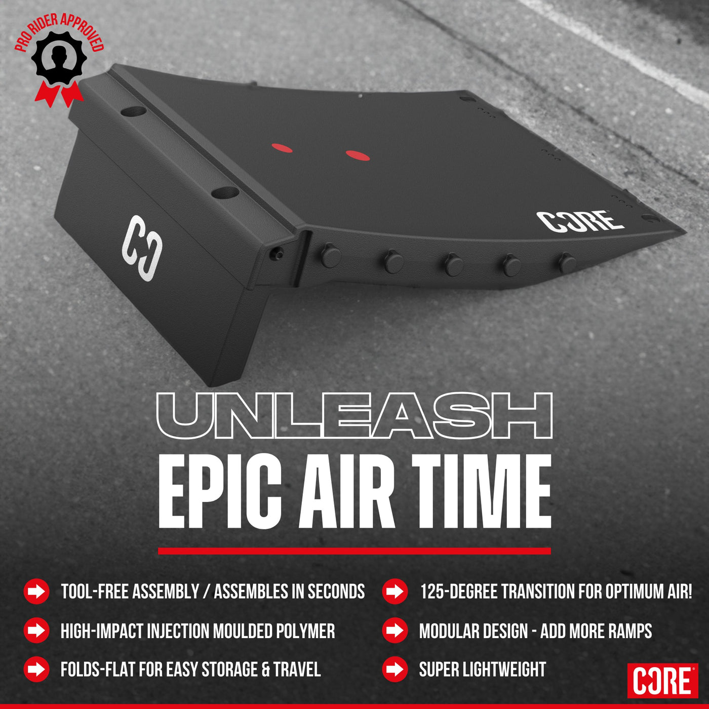 CORE Skate Ramp - Mini Wave Ramp Set (2 Kickers & Bridge) - CORE Action ...