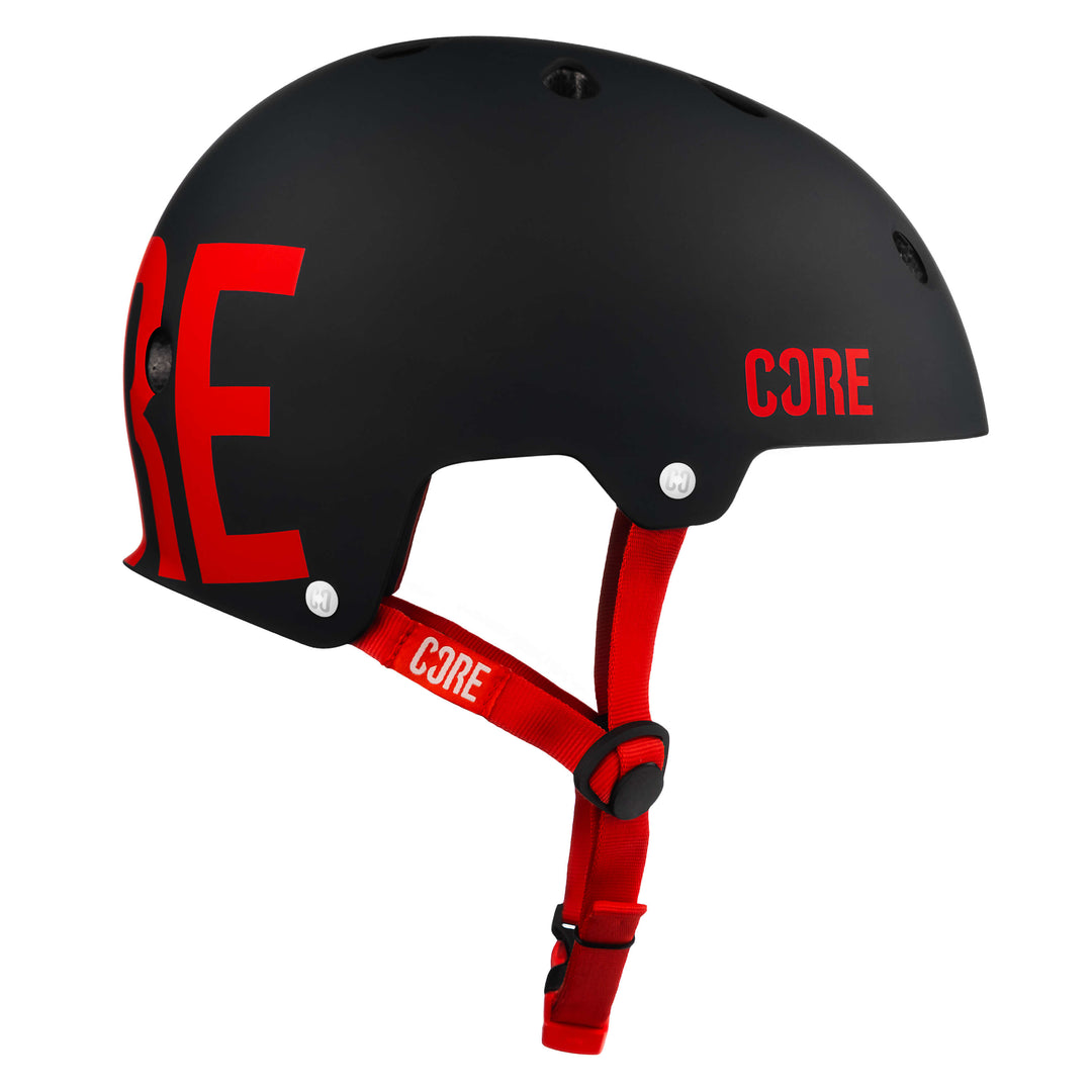 fahrradhelm schwarz rot matt CORE Street Helm Schwarz/Rot I Street Helm