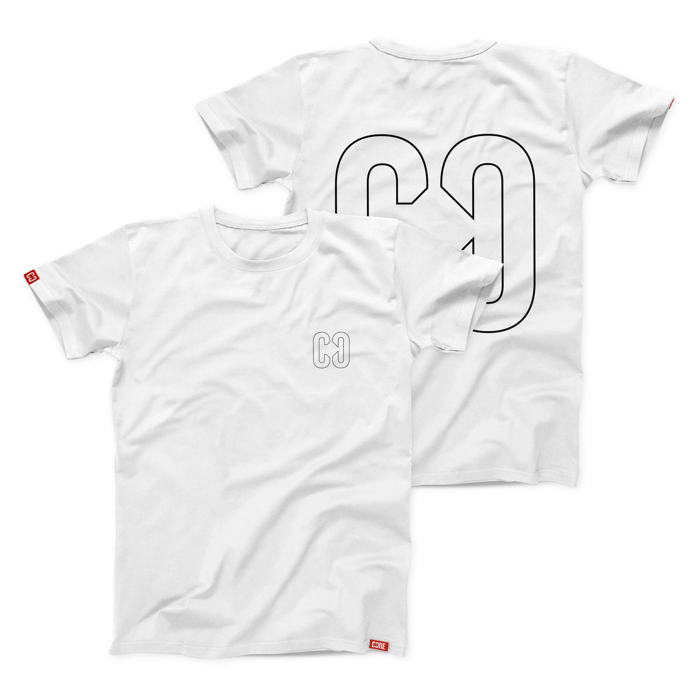 CORE Hollow Icon, Pro T-Shirt - White