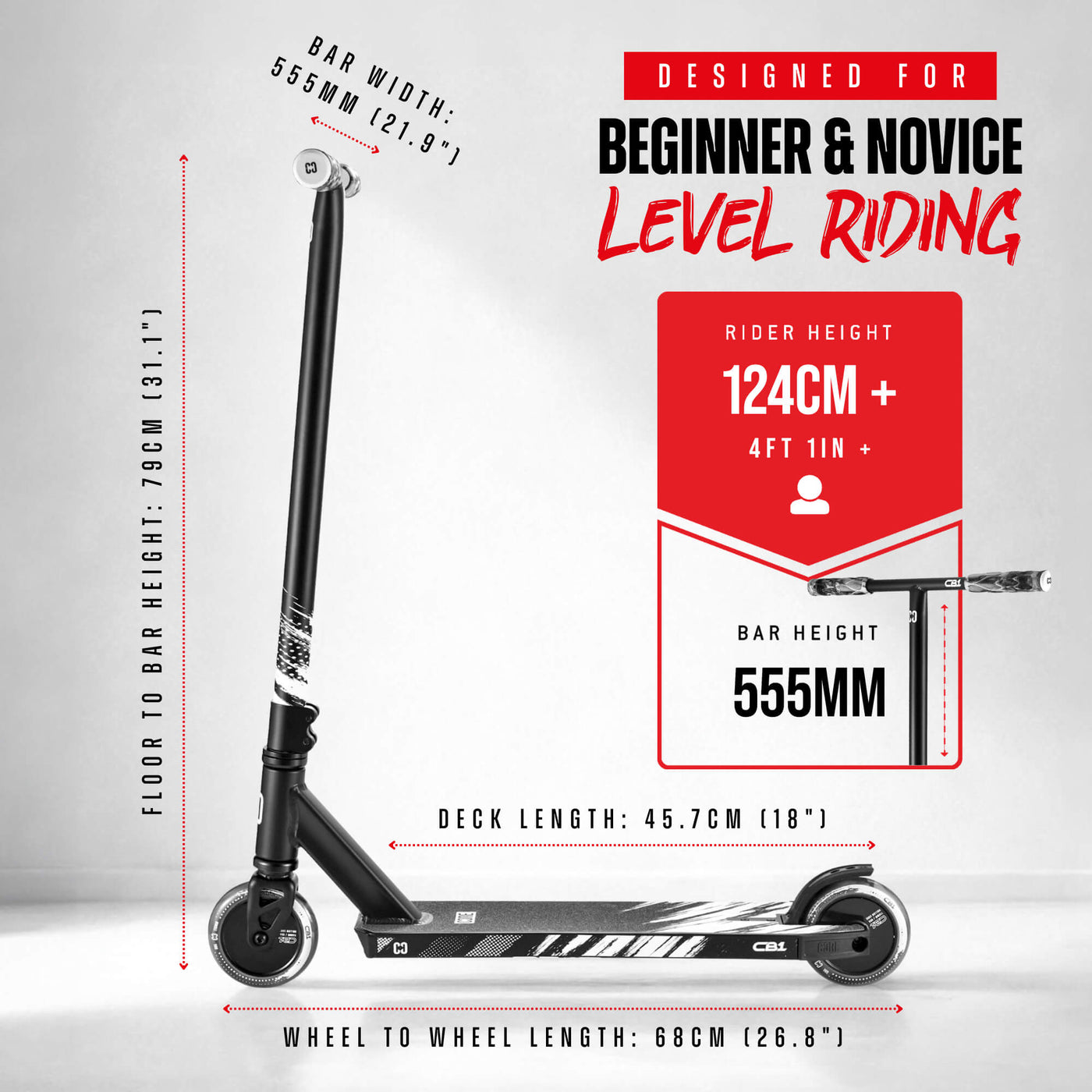 CORE CB1 Beginner Stunt Scooter - Black