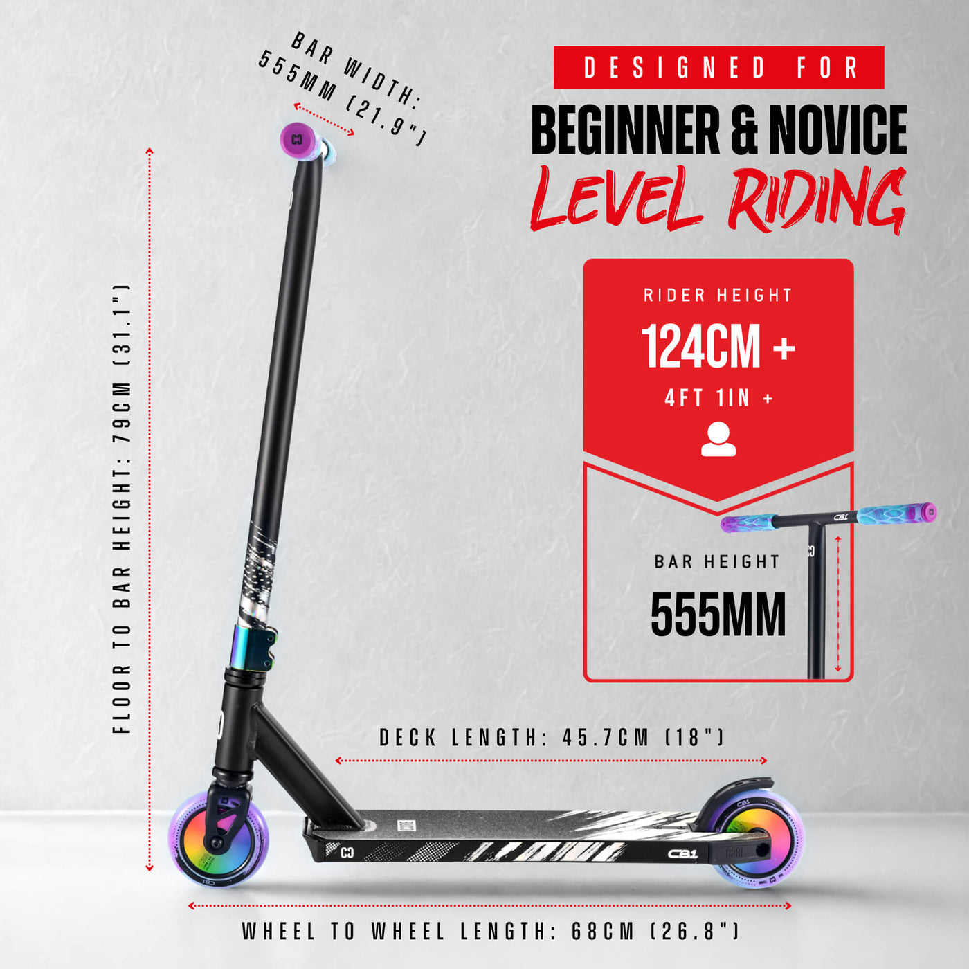 CORE CB1 Beginner Stunt Scooter - Black/Neo