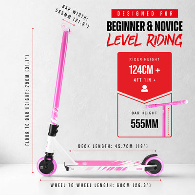 CORE CB1 Beginner Stunt Scooter - White/Pink