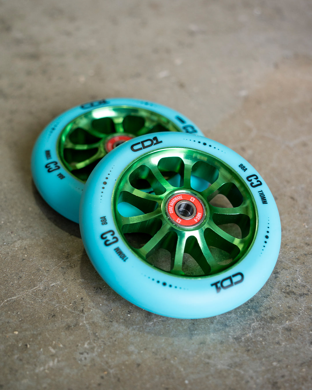 CORE CD1 Spoked Stunt Scooter Wheel 110mm - Pink/Teal