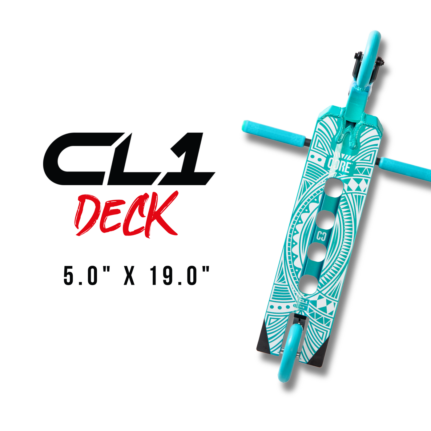 CORE CL1 Stunt Scooter Deck 5 x 19 - Turtlesent