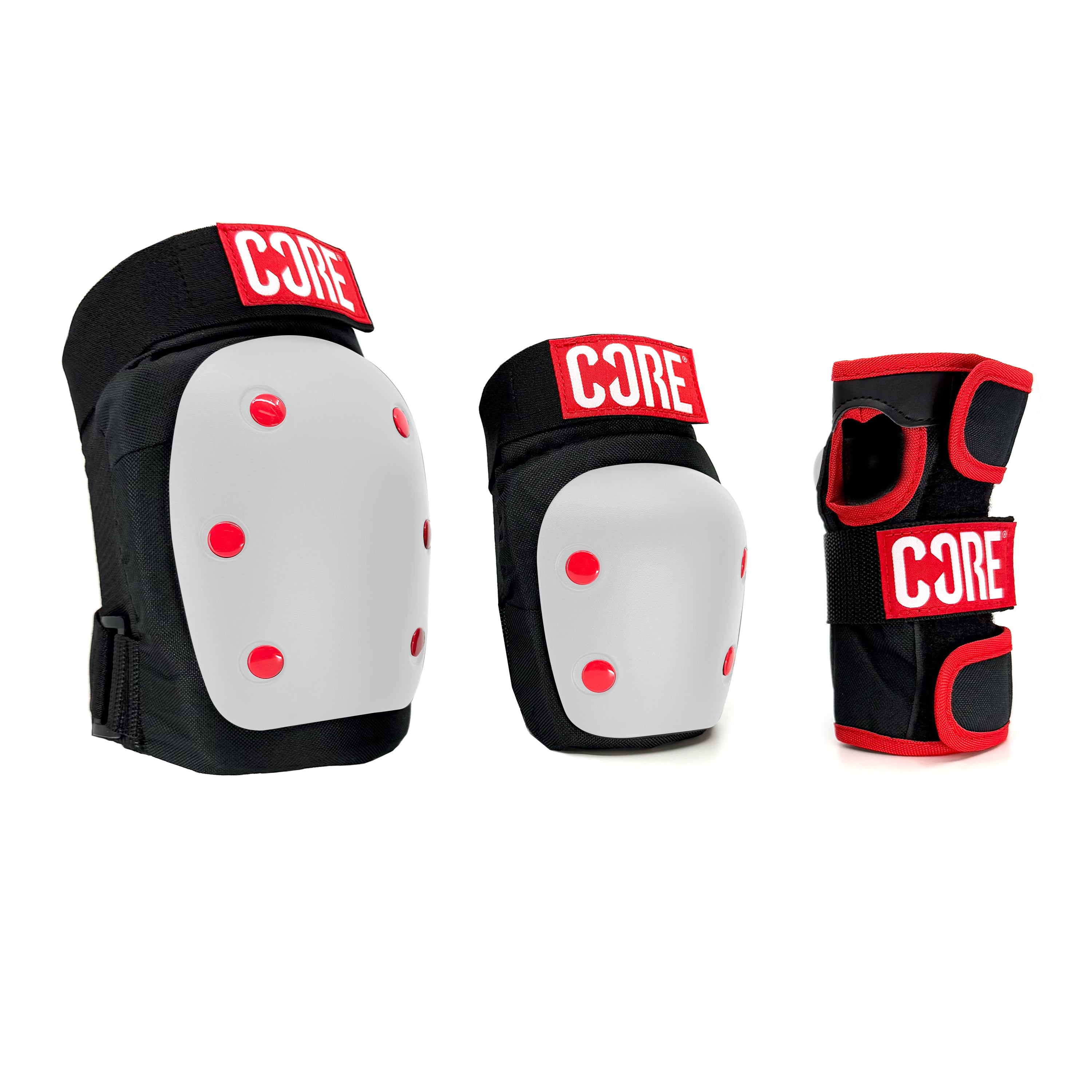 CORE Skateboard Protective Gear Set White I Skateboard Protective Gear ...