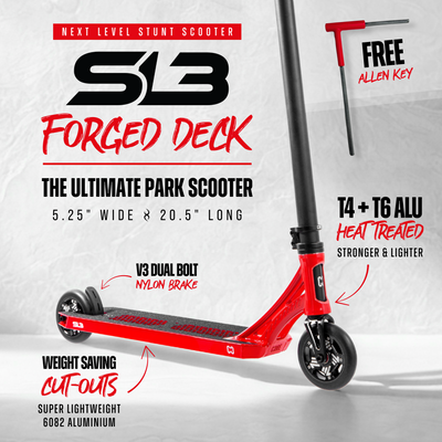 CORE SL3 Complete Stunt Scooter Red Custom Pro Scooters Scooters for kids Pro Scooter Blunt Prodigy Root Scoter MGP