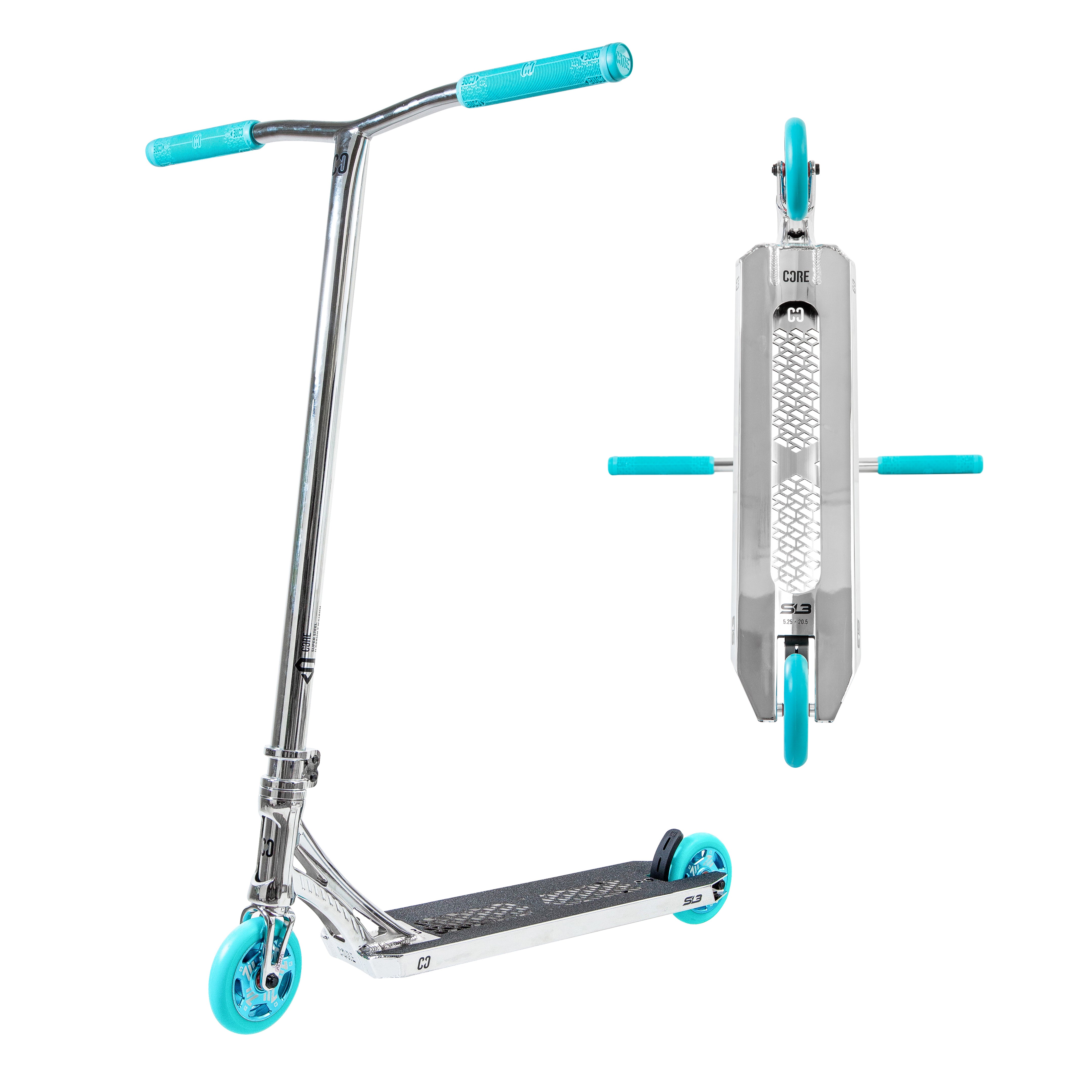 CORE Stunt Scooters SL3 Chrome/Teal CL1 Chrome/Teal Scooter Kids Scooters Scooters