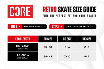 CORE Retro Inline Adjustable Skate - Black
