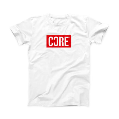 CORE Box Logo T-Shirt – Weiß/Rot