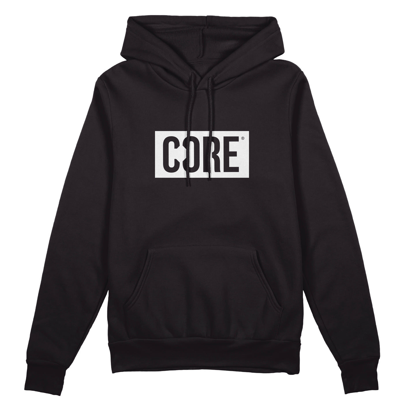 CORE Box Logo Hoodie – Schwarz/Weiß
