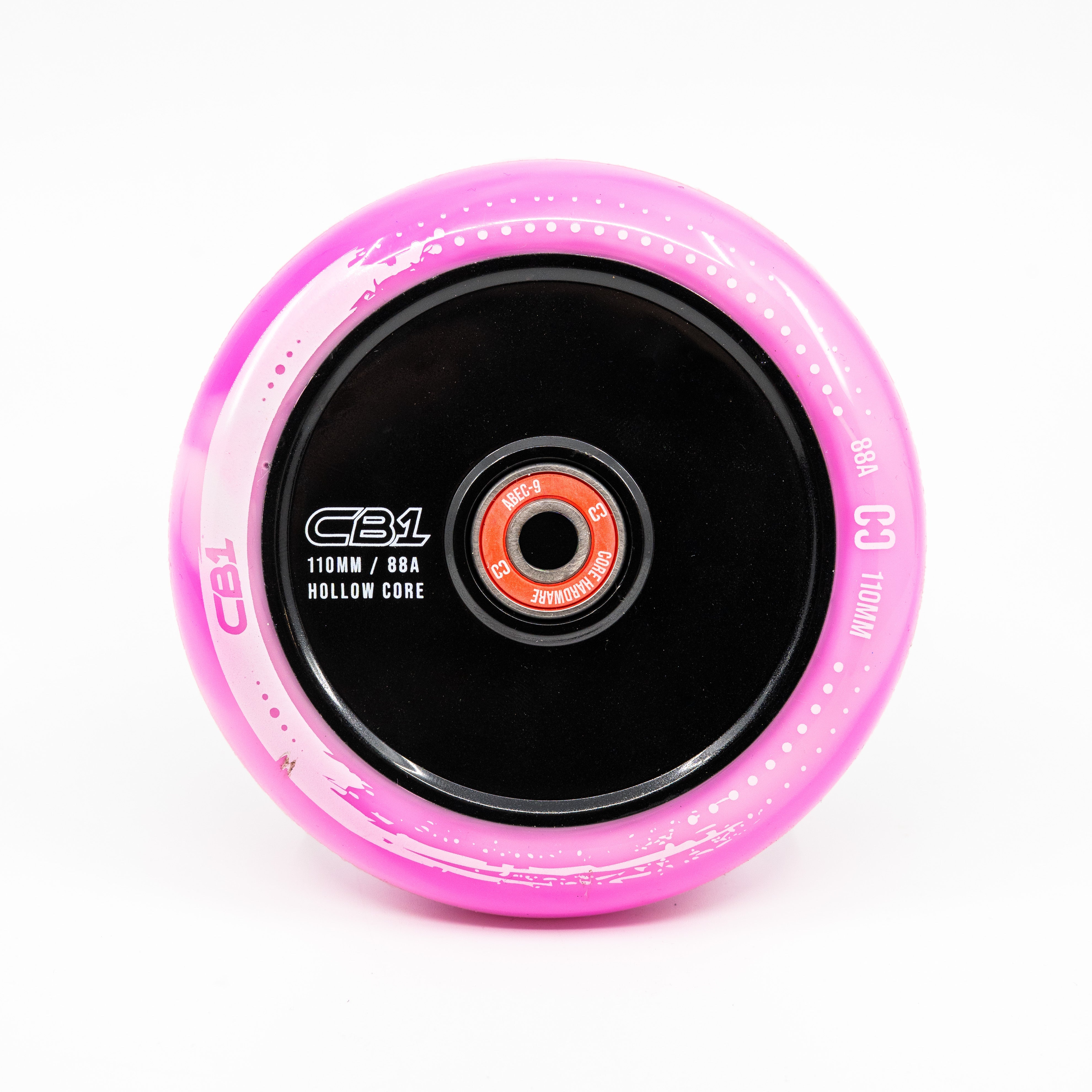 CORE CB1 Nylon Hollow Core Scooter Wheel 110mm - White/Pink - CORE ...