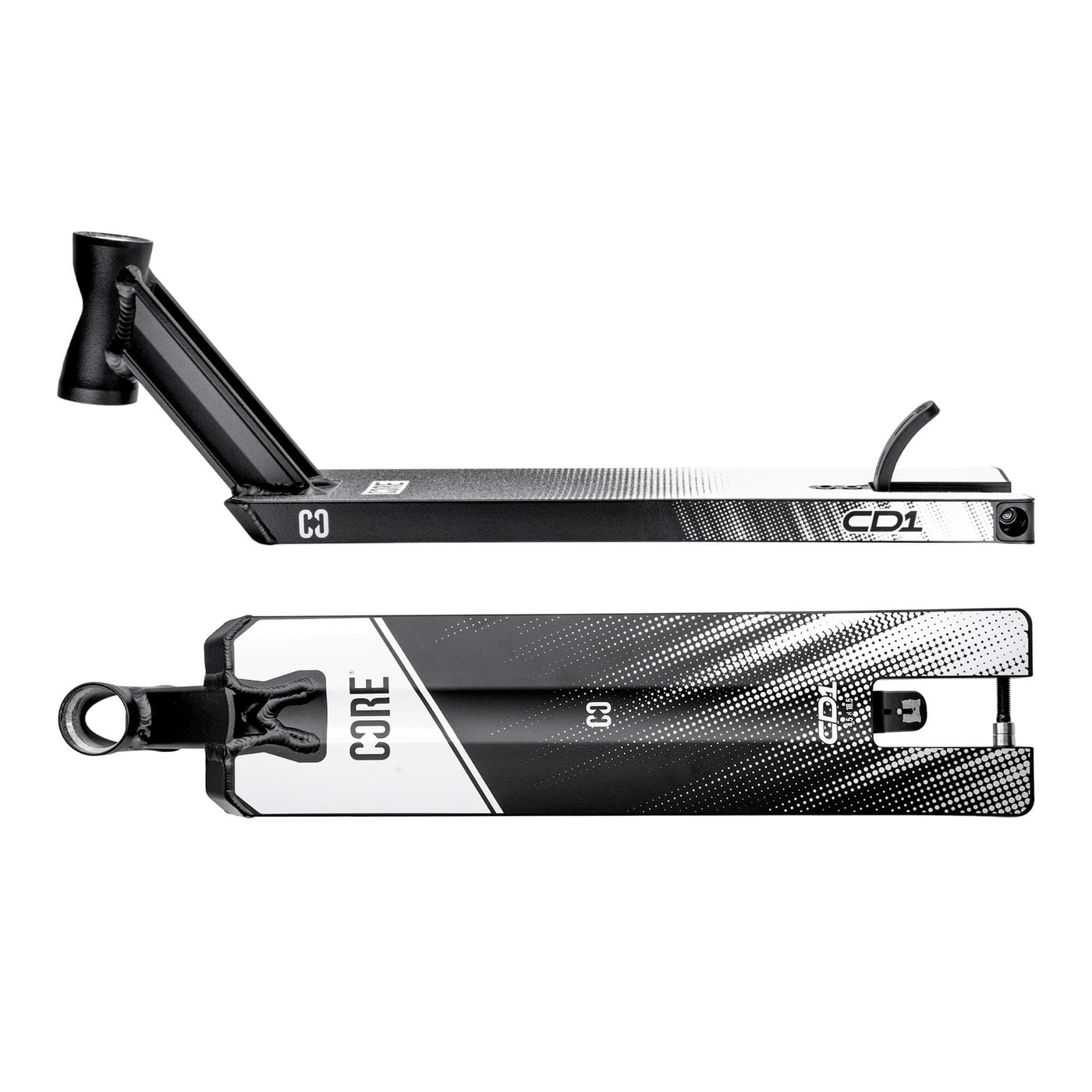 CORE CD1 Stunt Scooter Deck 4.5 x 19 - Black/White