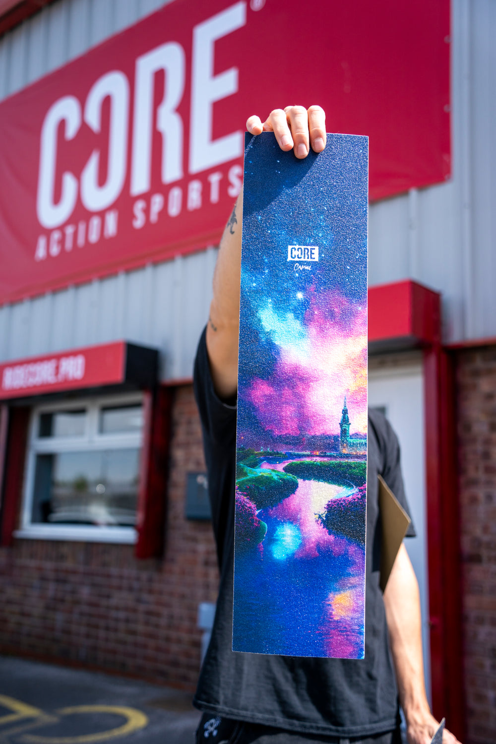 Centrano Uniseks – Core Split Stunt Scooter Griptape, meerkleurig, één maat