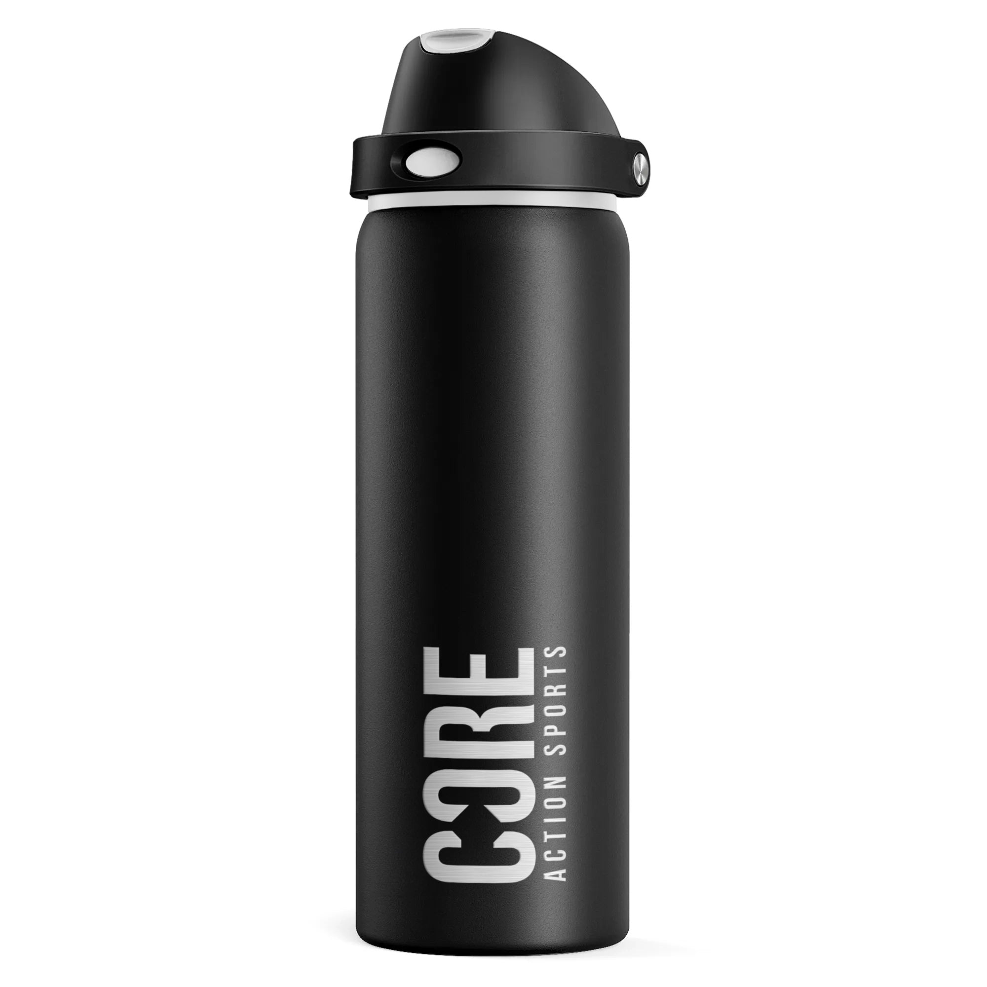 CORE Insulated Water Bottle, Dual Spout 750ml - Black - CORE Action Sports