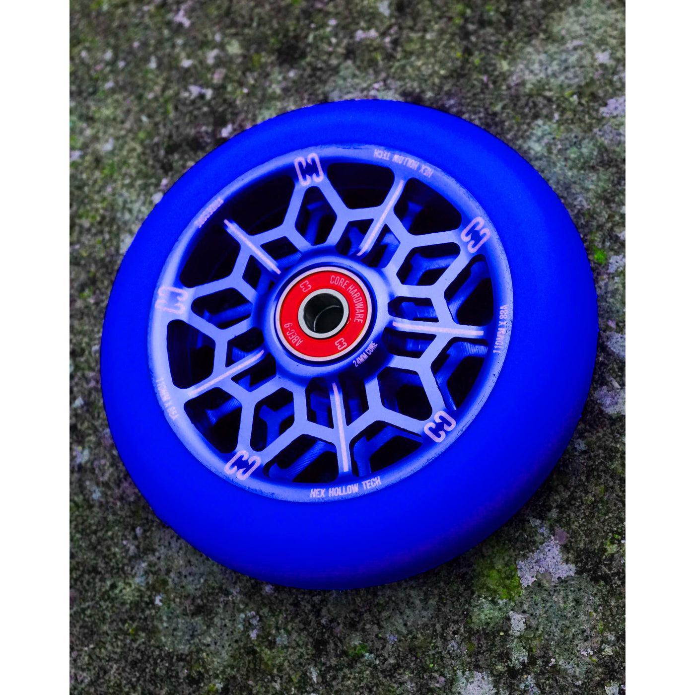 CORE Hex Hollow Navy Blue Scooter Wheel 110 MM I Scooter Wheel Ground