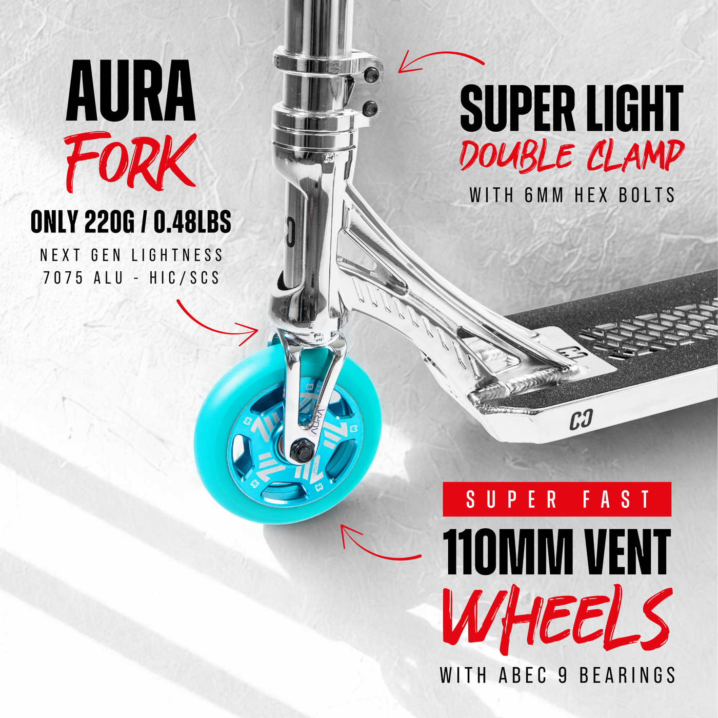 Chrome/Teal Scooters Mint Blue Lightweight Custom Scooters Kids Scooters Kick Scooter Po Scooters CL1 Scooter