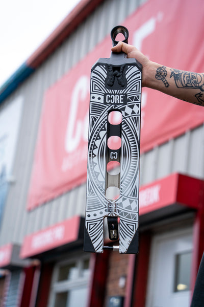 CORE CL1 Stunt Scooter Deck 5 x 19 - Black/Chrome Split LE