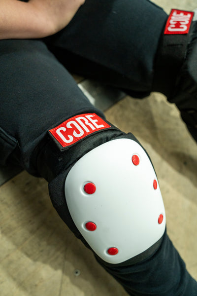 CORE Protection Skate Triple Pad Set - White (Knee/Elbow/Wrist)