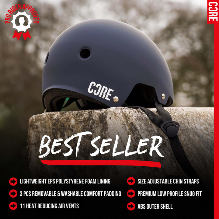 fahrradhelm action CORE Action Sports BMX Helm Grau I Skateboard Helm