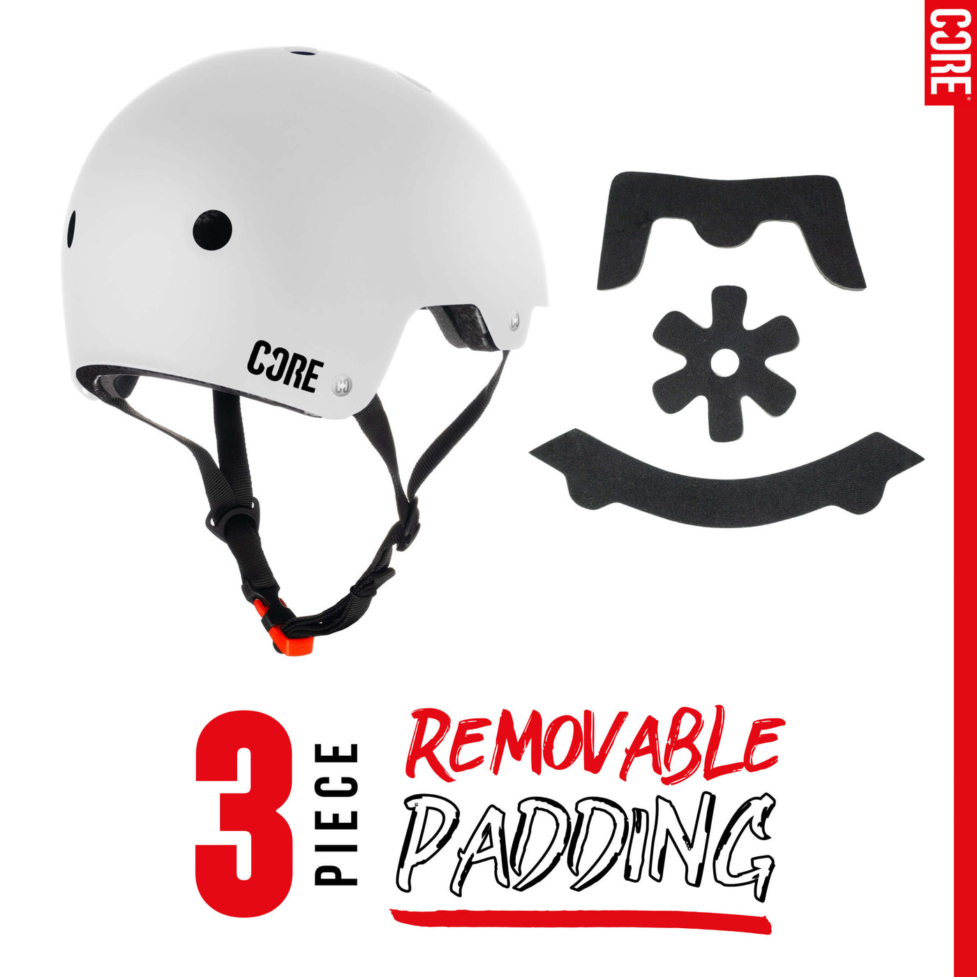 CORE Action Sports BMX Helmet White I Skateboard Helmet - CORE Action ...