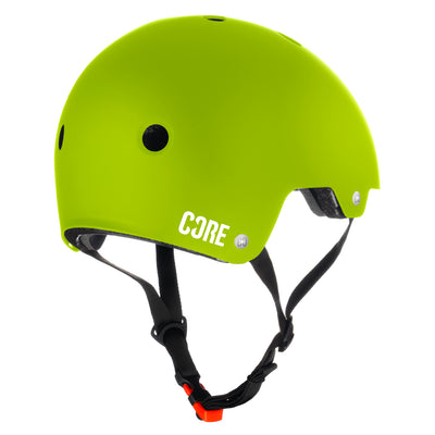 Core Action Sports BMX Helmet Neon Green  I Skateboard Helmet Back Side