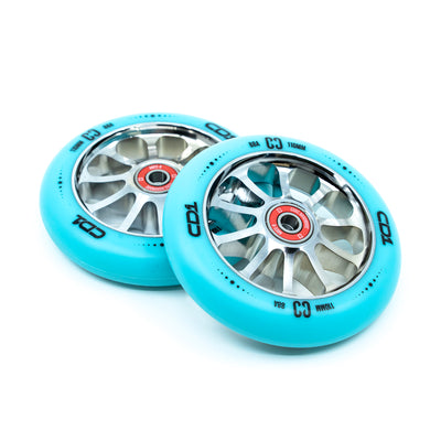 CORE CD1 Spoked Stunt Scooter Wheel 110mm - Blue/Chrome