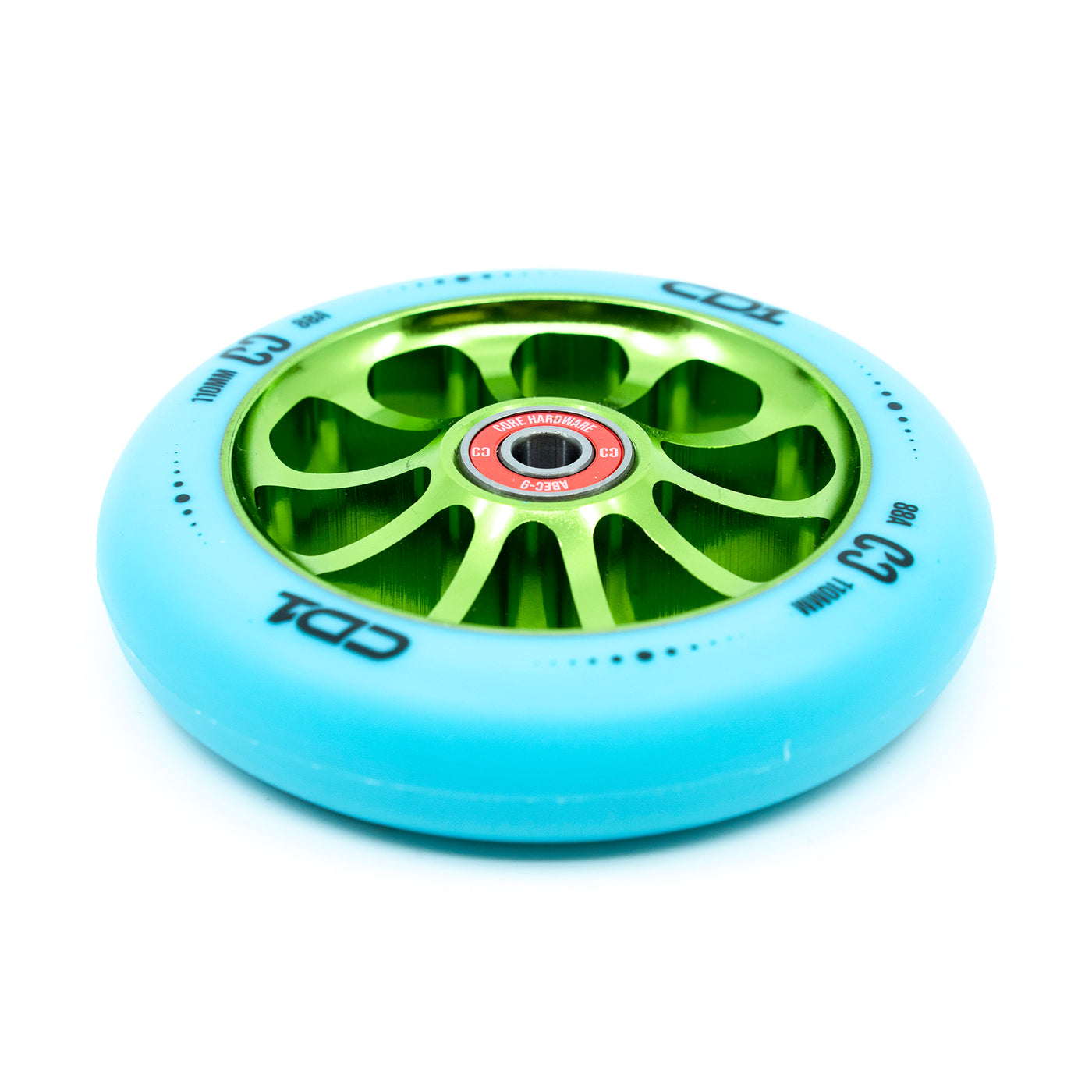 CORE CD1 Spoked Stunt Scooter Wheel 110mm -  Blue/Lime