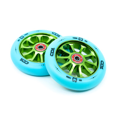 CORE CD1 Spoked Stunt Scooter Wheel 110mm -  Blue/Lime