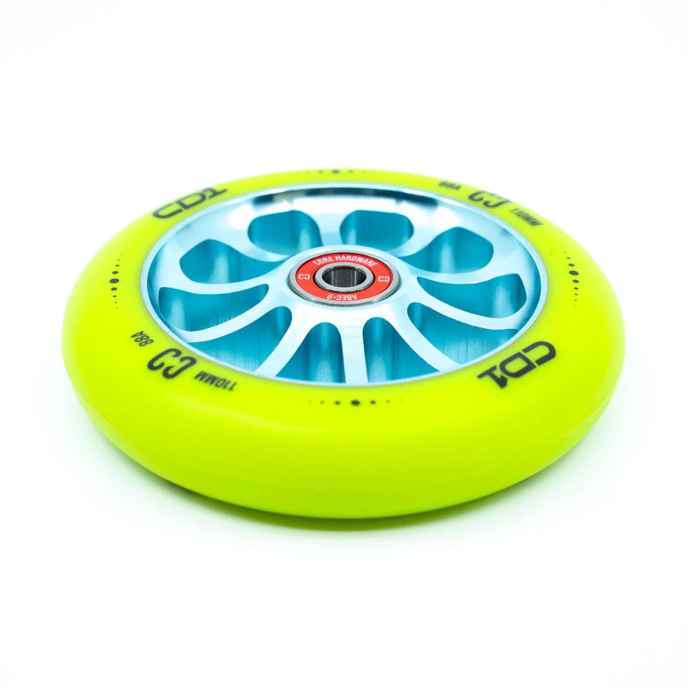 CORE CD1 Spoked Stunt Scooter Wheel 110mm - Lime/Blue