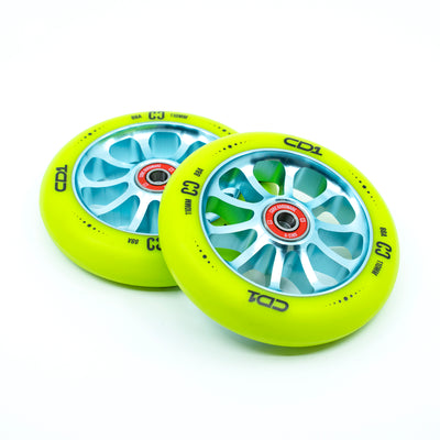 CORE CD1 Spoked Stunt Scooter Wheel 110mm - Lime/Blue