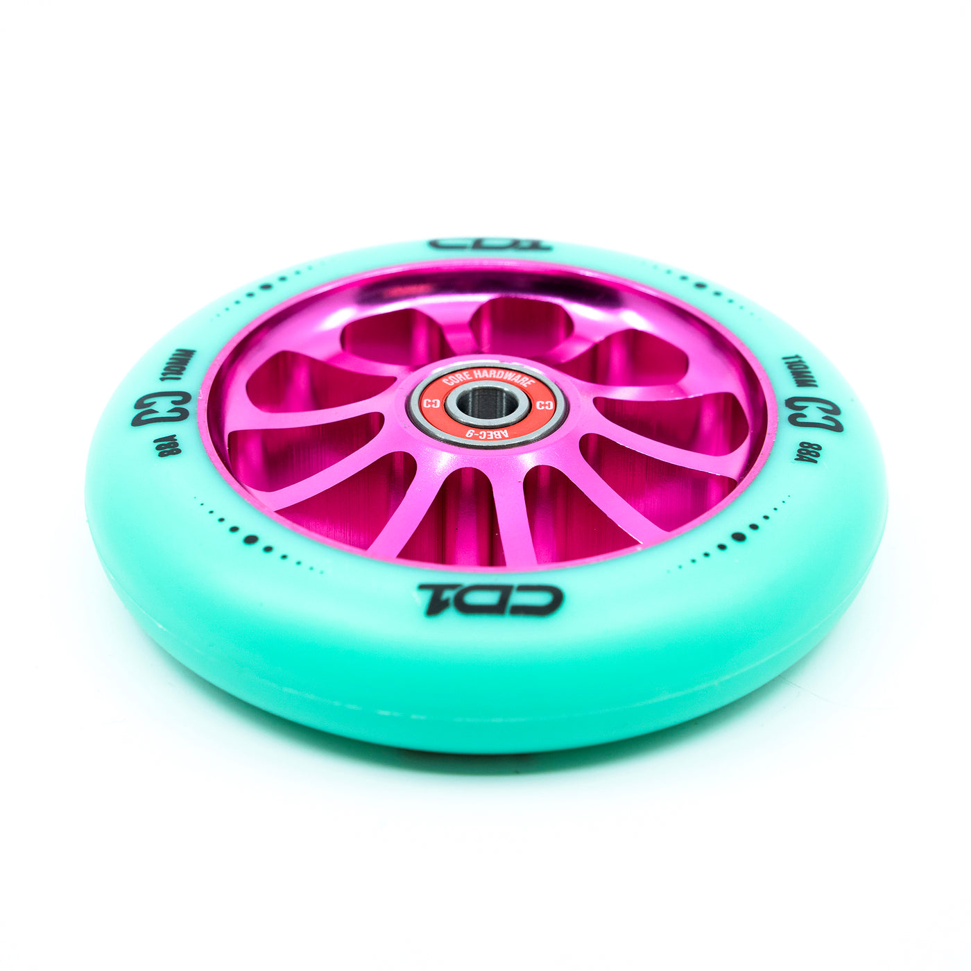 CORE CD1 Spoked Stunt Scooter Wheel 110mm - Teal/Pink