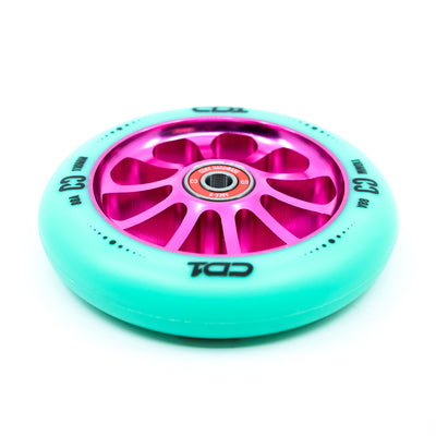 CORE CD1 Spoked Stunt Scooter Wheel 110mm - Teal/Pink