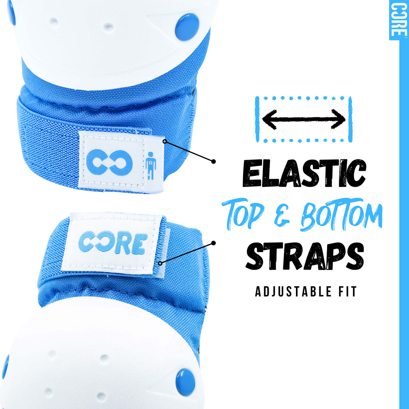 CORE Kids Foldy Junior Kick Scooter Bundle – Black/Blue