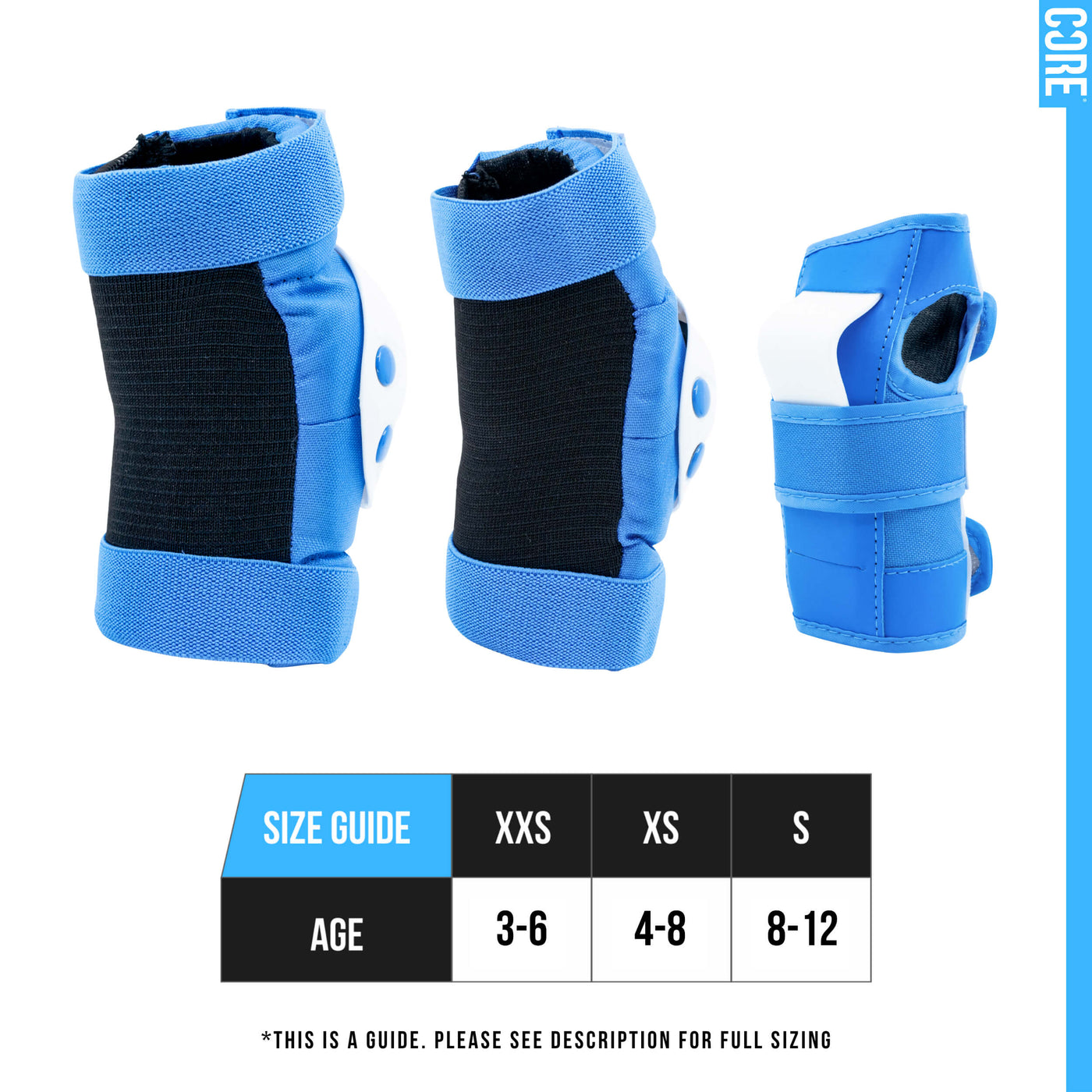 CORE Kids Foldy Junior Kick Scooter Bundle – Black/Blue