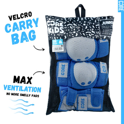 CORE Kids Foldy Junior Kick Scooter Bundle – Black/Blue