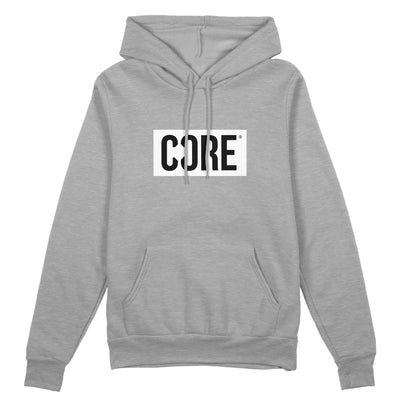 CORE Box Logo Hoodie – Grau/Weiß