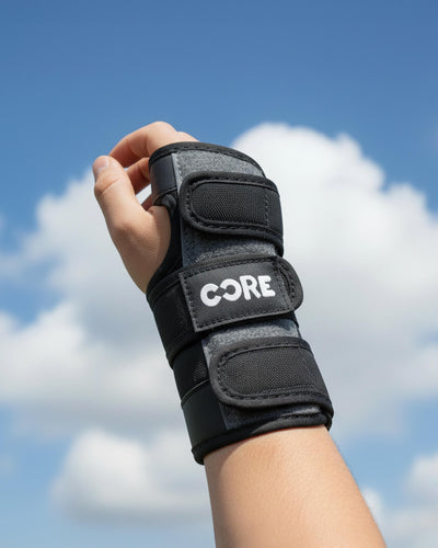 CORE Kids Protection Junior Triple Pad Set (Knee/Elbow/Wrist) + Carry Bag - Black
