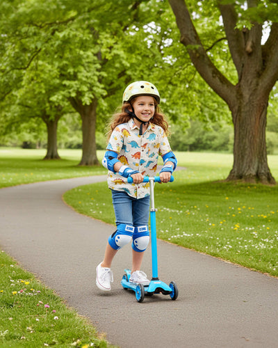 CORE Kids Junior Triple Pad Set (Knee/Elbow/Wrist) + Carry Bag - Blue