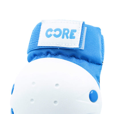 CORE Kids Junior Triple Pad Set (Knee/Elbow/Wrist) + Carry Bag - Blue