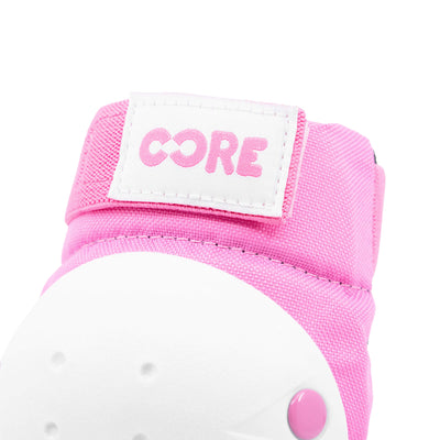 CORE Kids Junior Triple Pad Set (Knee/Elbow/Wrist) + Carry Bag - Pink